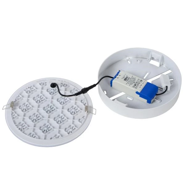 Lucide CERES-LED - Flush ceiling light Bathroom - Ø 21,5 cm - LED Dim. - 1x30W 3000K - IP44 - White - detail 3